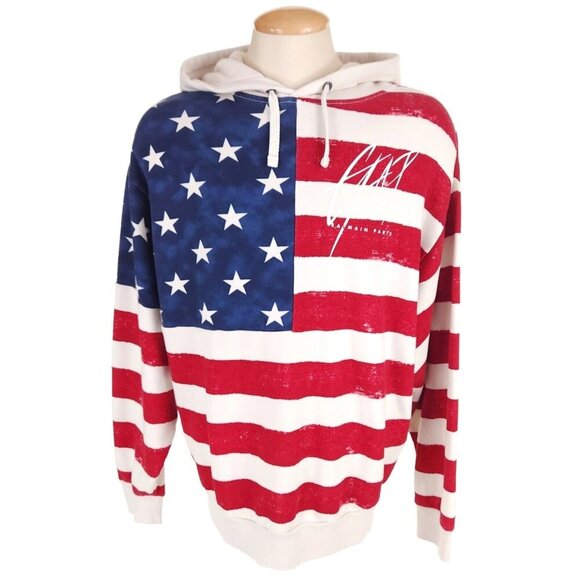 Pierre Balmain x GAP Collab Hoodie Size M Mens Red White & Blue - Picture 2 of 13